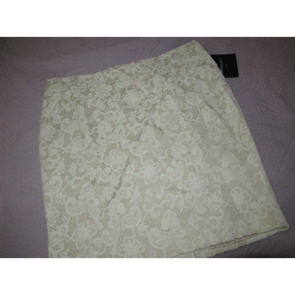 nwt Cynthia Rowley ivory lace A line skirt ladies 12